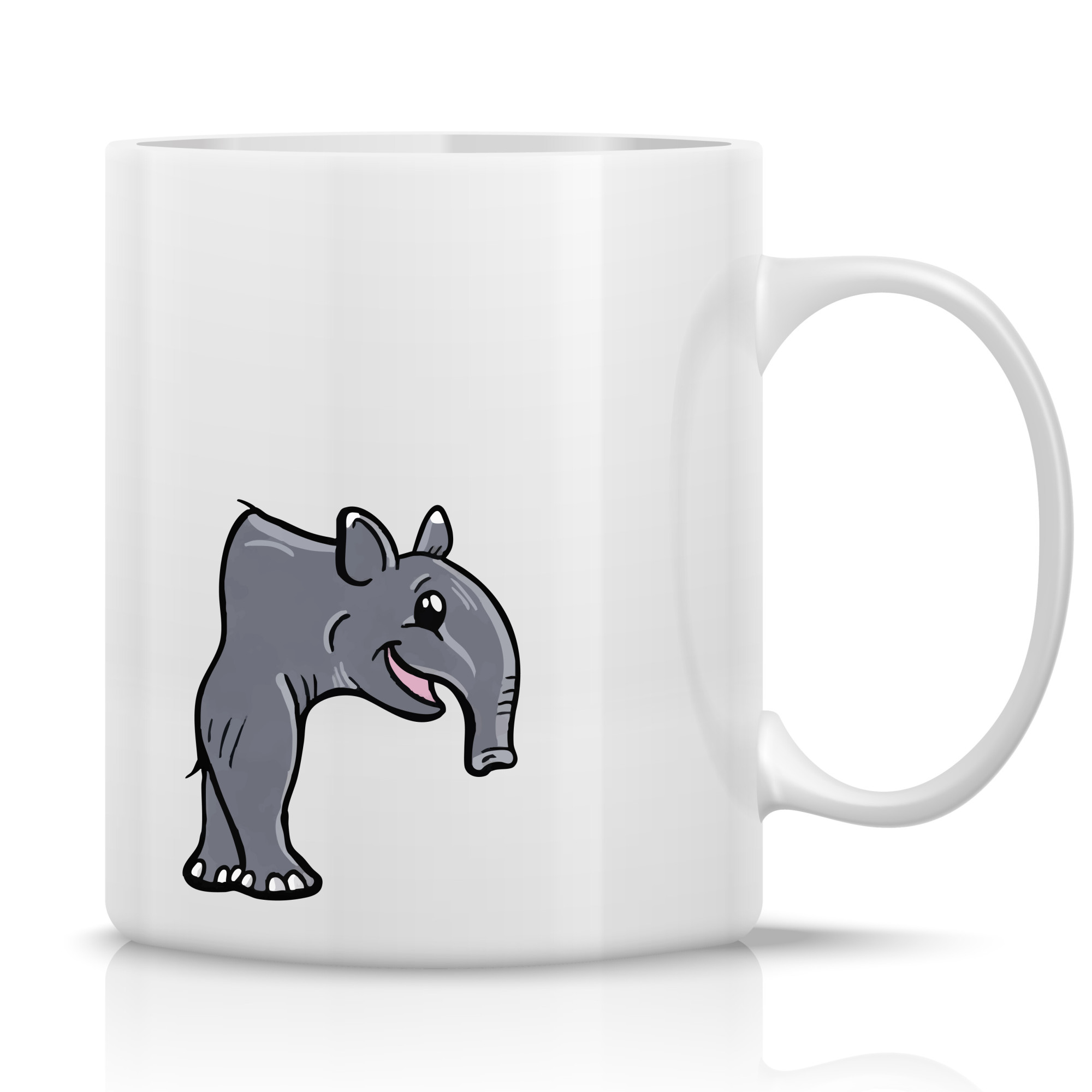 SLON - klasický bílý keramický hrníček 300 ml
