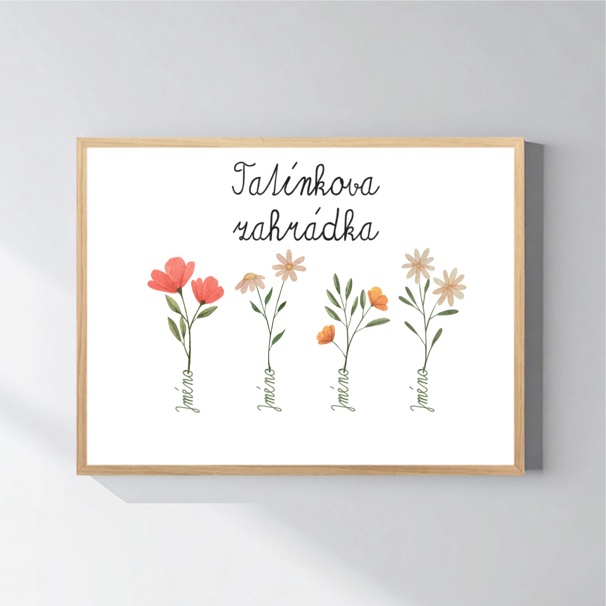 Personalizovaný magický fotoobraz v rámu - 40x50 - květinová zahrádka