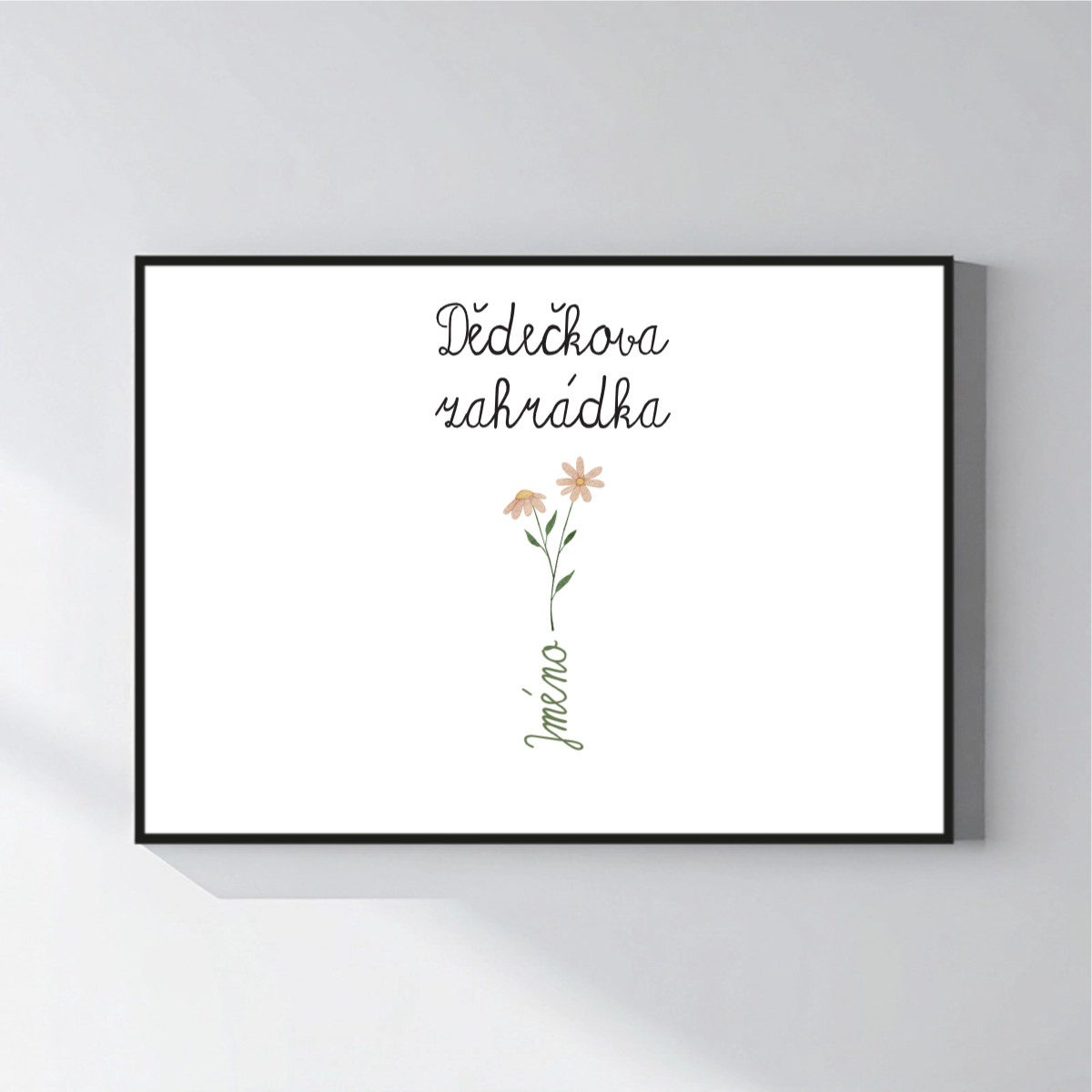 Personalizovaný magický fotoobraz v rámu - 50x70 - květinová zahrádka