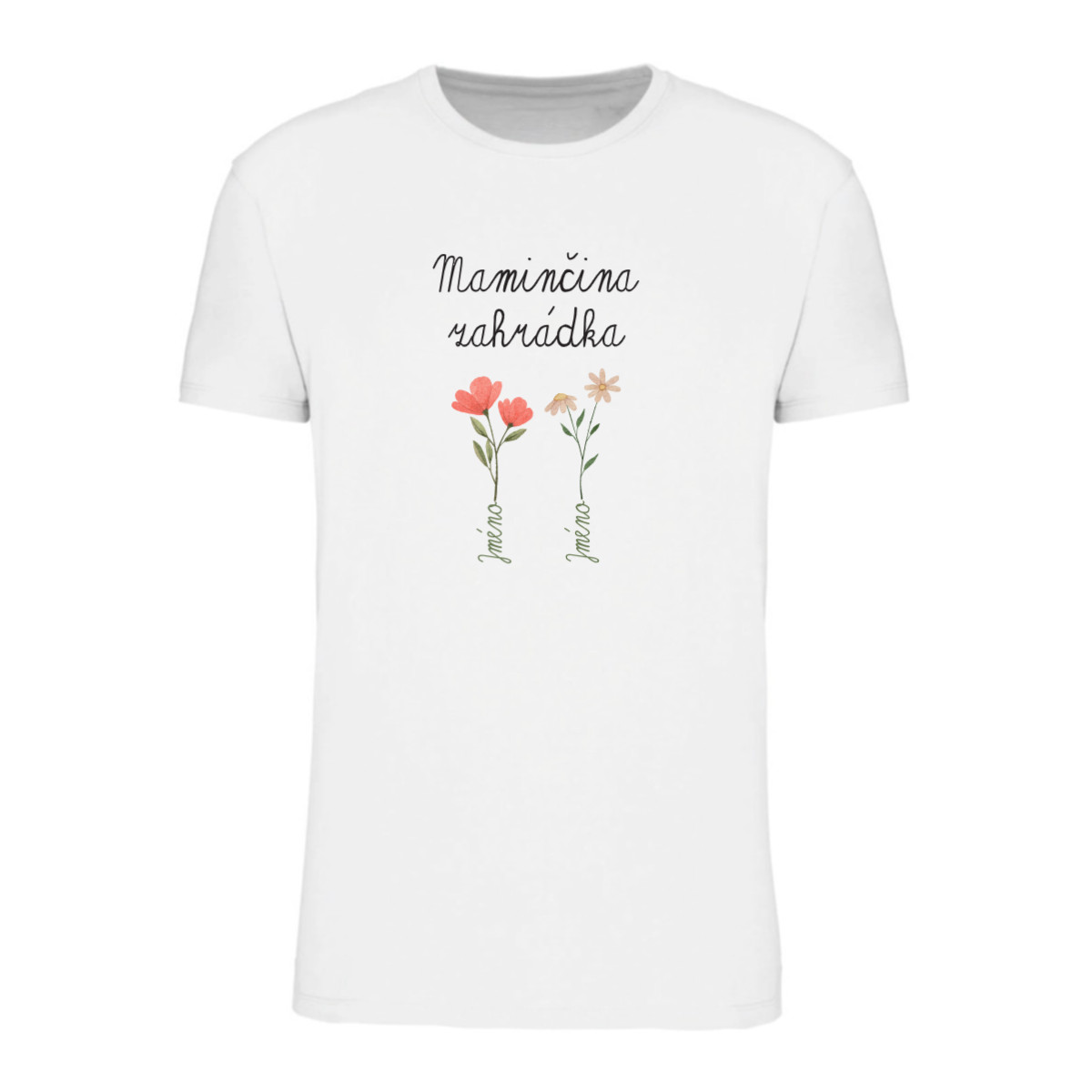 Personalizované dámské tričko - maminčina/babiččina zahrádka