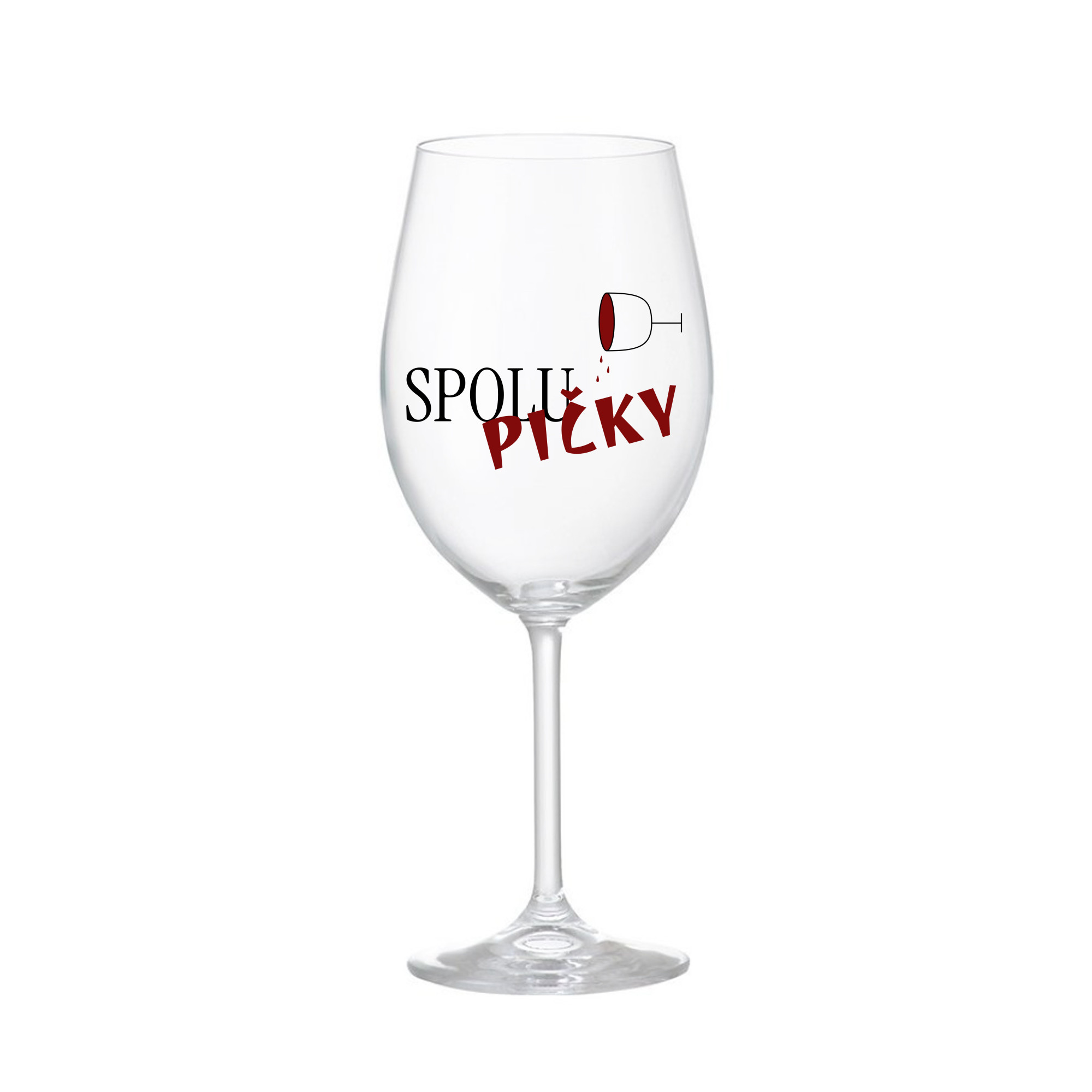 SPOLUPIČKY - čirá sklenice na víno 350 ml