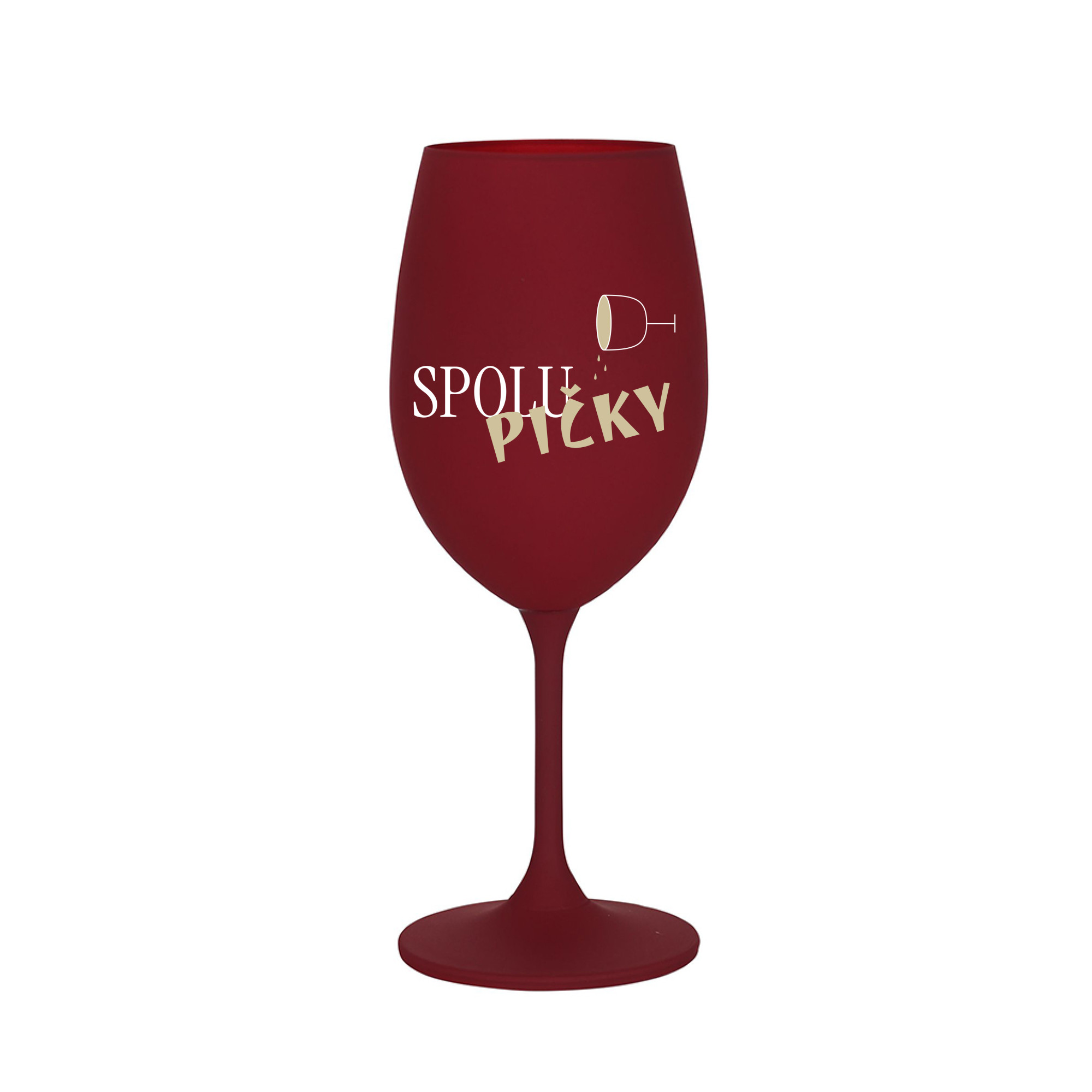 SPOLUPIČKY - bordó sklenice na víno 350 ml