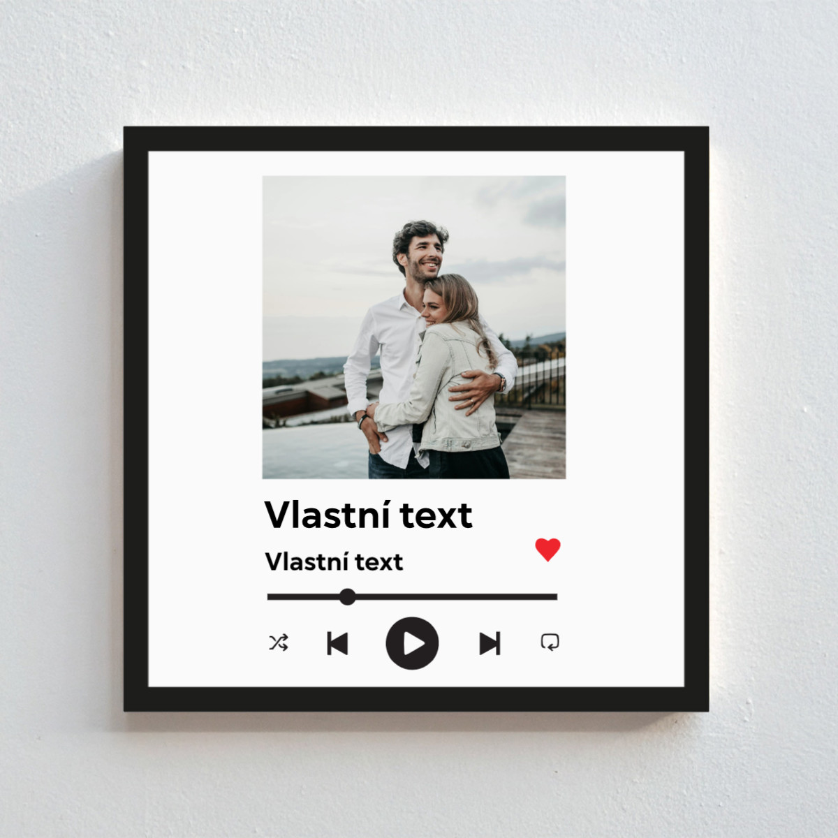 Personalizovaný magický fotorámik – štvorcový 20x20 – hudobný prehrávač