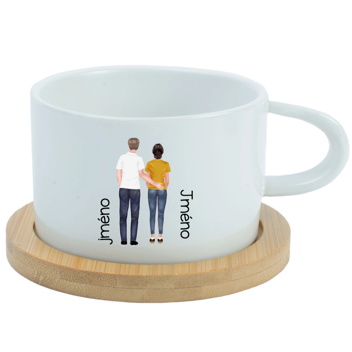 Personalizovaný keramický hrníček "MAKRONKA" s párem