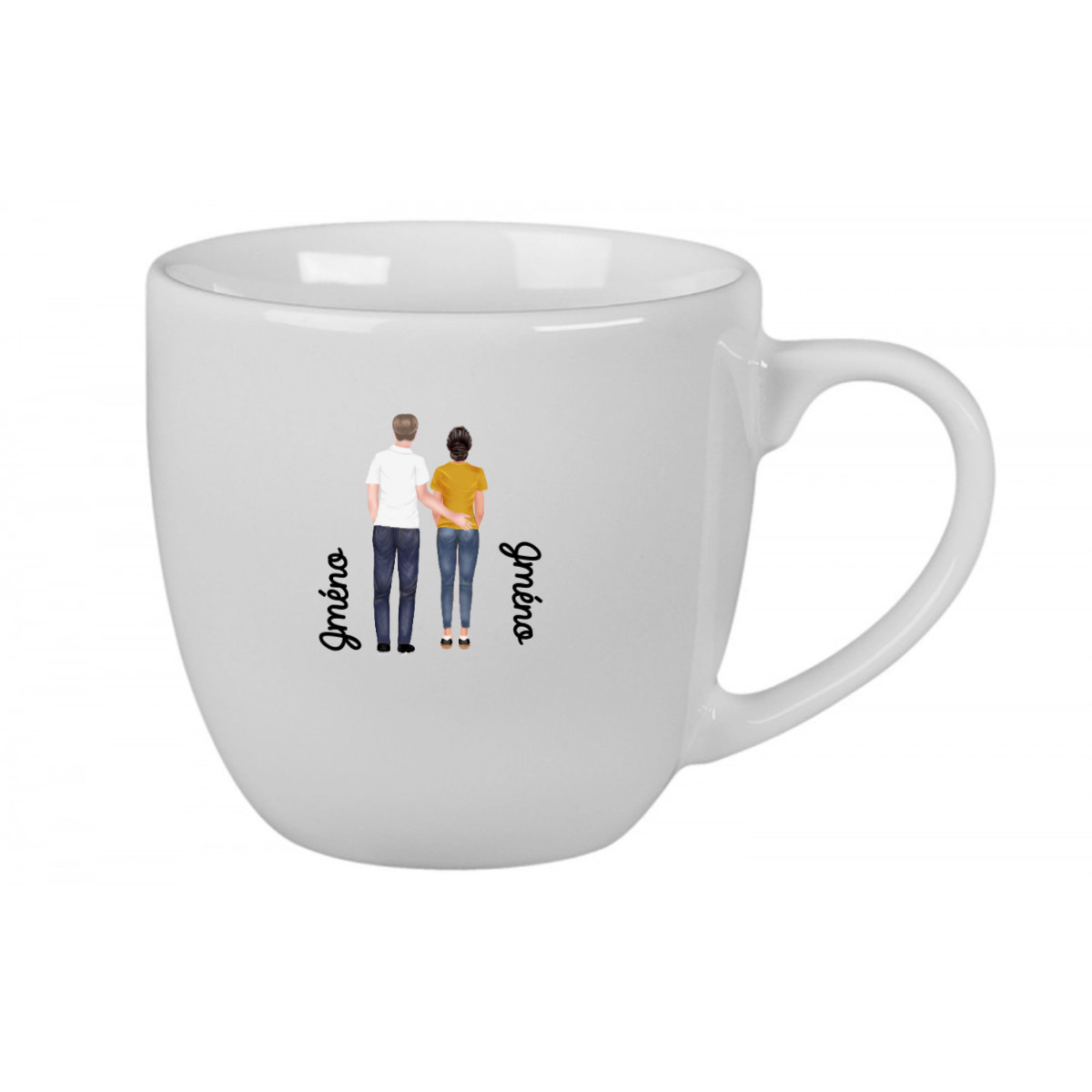 Personalizovaný keramický hrnček s objemom 400 ml s párom