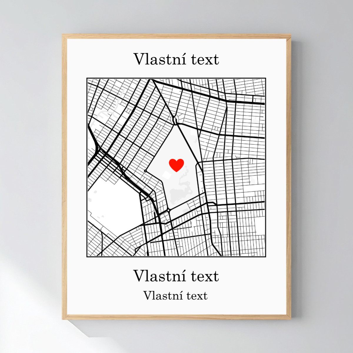 Personalizovaný magický fotoobraz v rámu - 40x50 - mapa