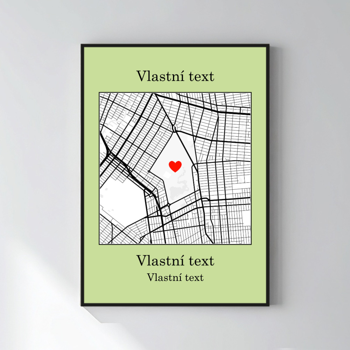 Personalizovaný magický fotoobraz v rámu - 50x70 - mapa