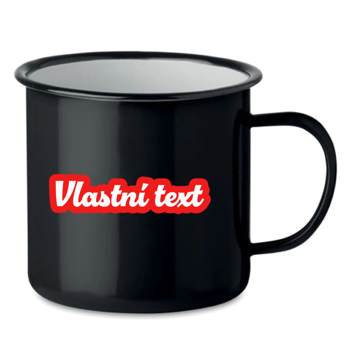 Personalizovaný retro plecháček s vlastním textem s obrysem
