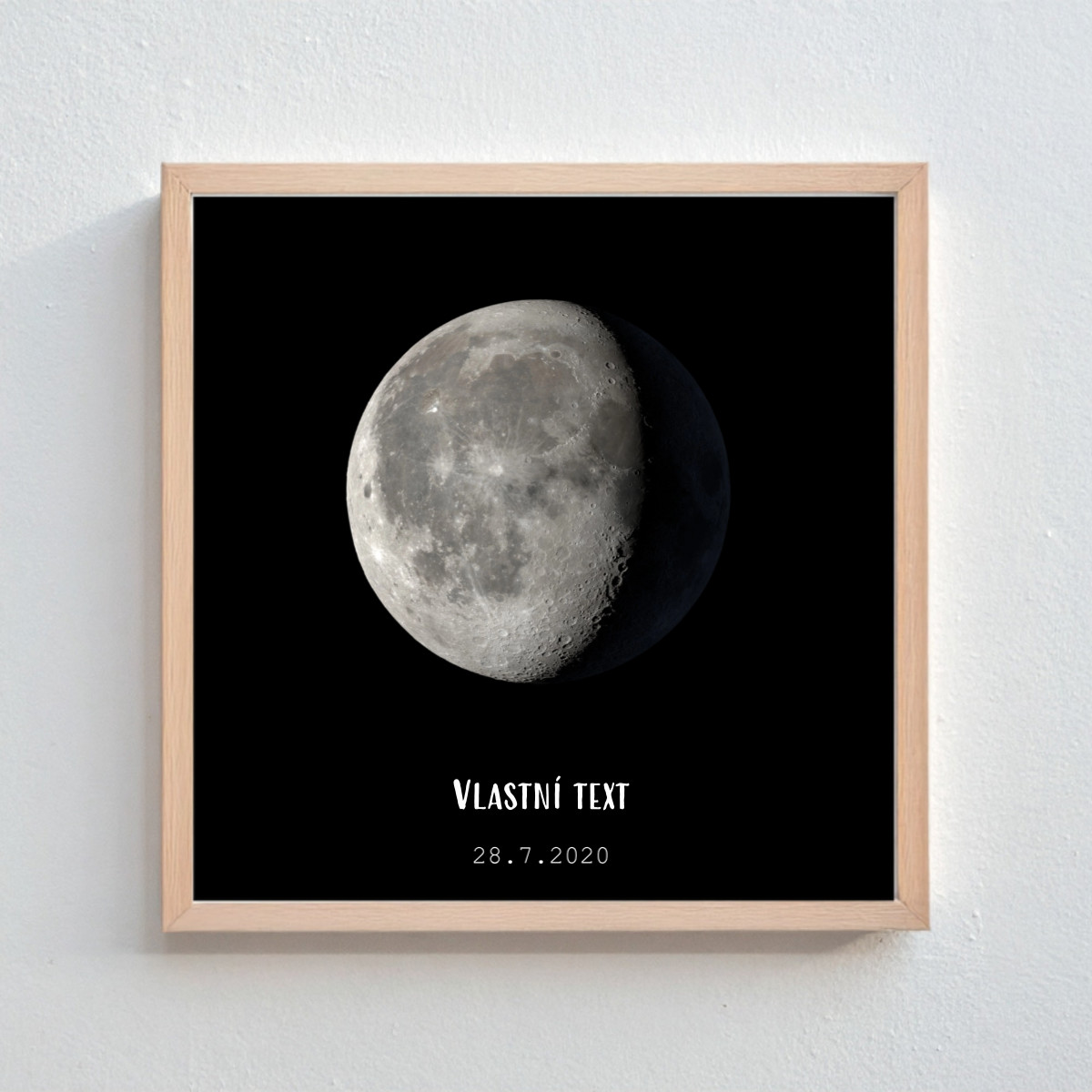 Personalizovaný magický fotorámik – štvorcový 20x20 – fázy mesiaca