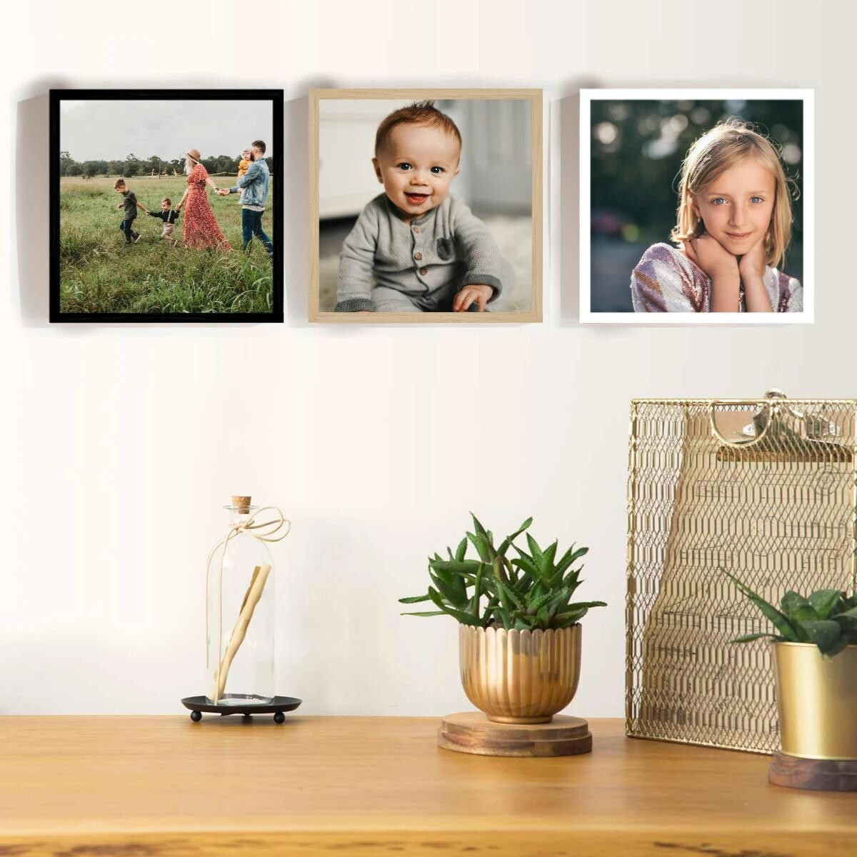 Personalizovaný magický fotoobraz v rámu - 3x čtverec 20x20 - fotografie