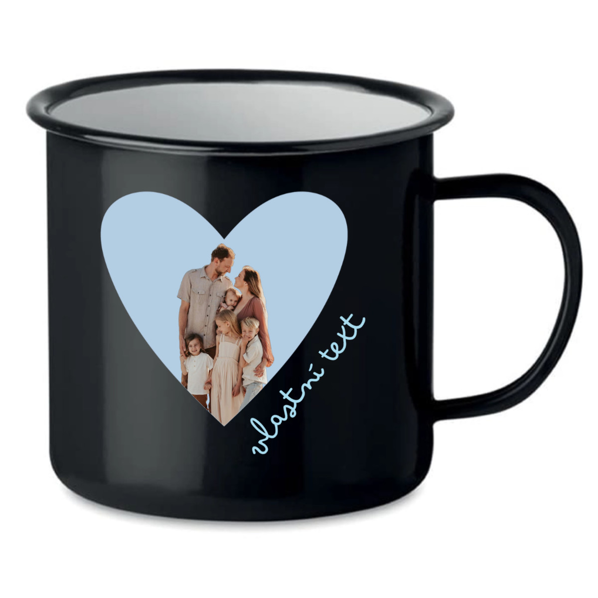 Personalizovaný retro plecháček s výřezem fotky na podkladu