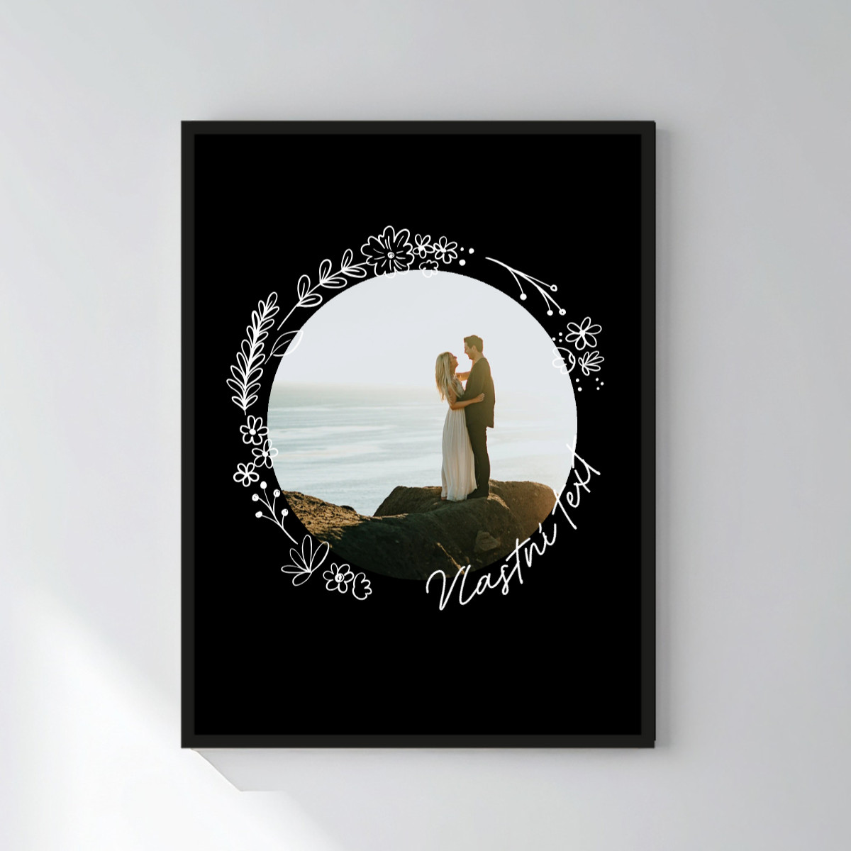 Personalizovaný magický fotob obraz v ráme – 30x40 – kvetinový rám