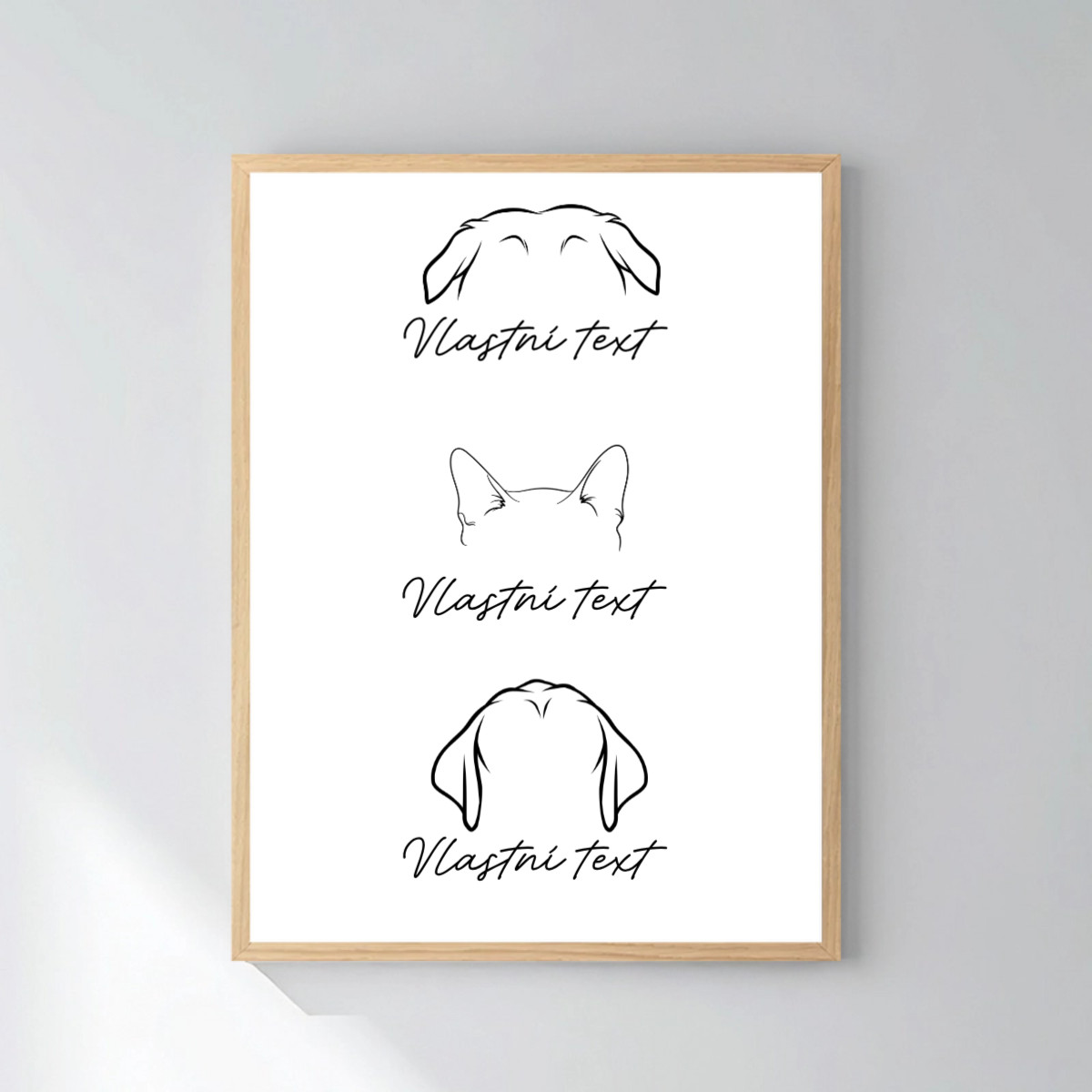 Personalizovaný magický fotorámik – 30x40 – zvieracie uši