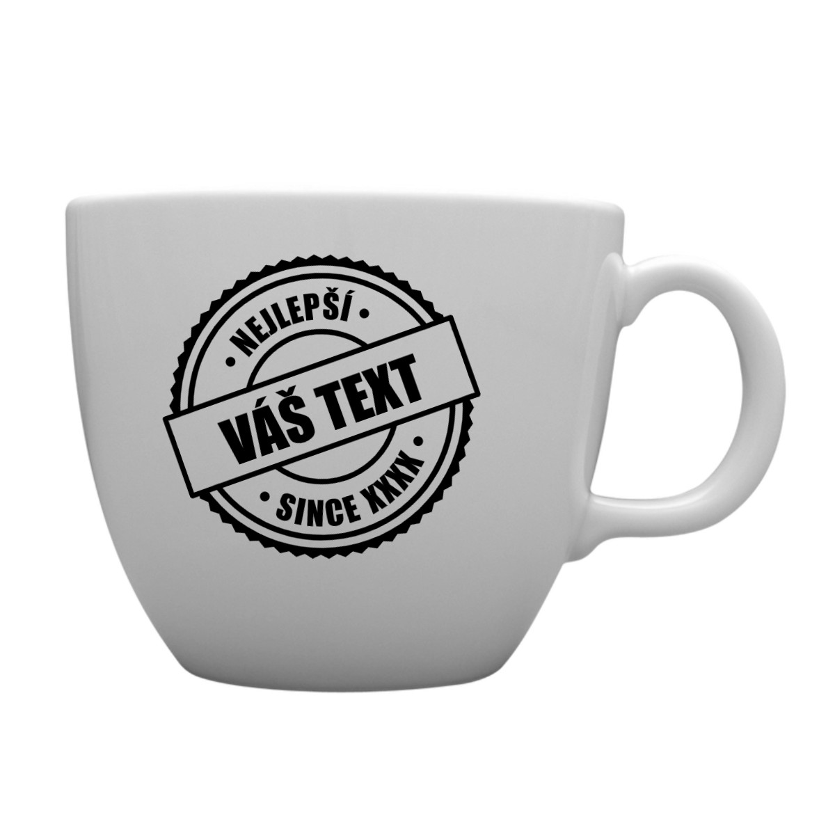 Personalizovaný keramický hrnček MEGA XXL s objemom 1 000 ml – najlepší xx SINCE xx