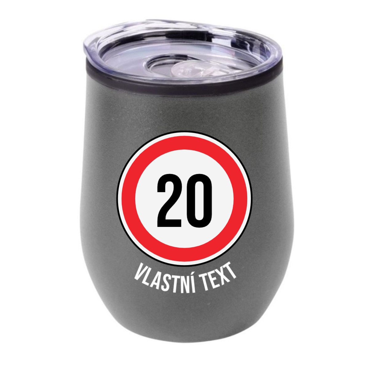 Personalizovaný termohrnček „BOWL“ – dopravná značka k narodeninám