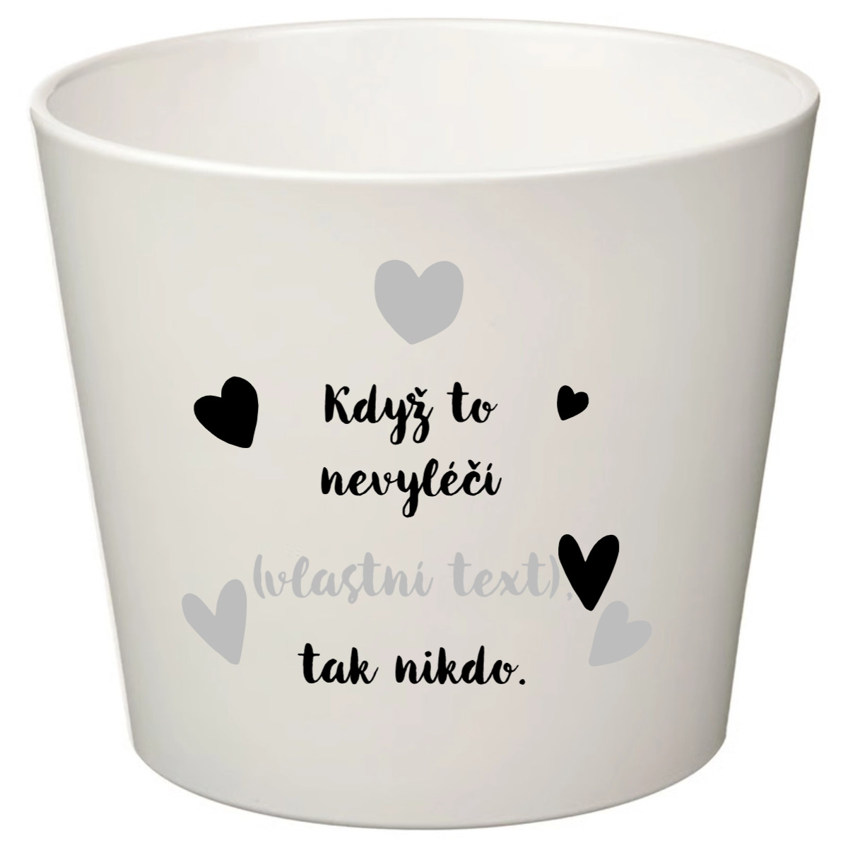 Biely keramický kvetináč – ak to nezvládne on… tak už nikto – malý