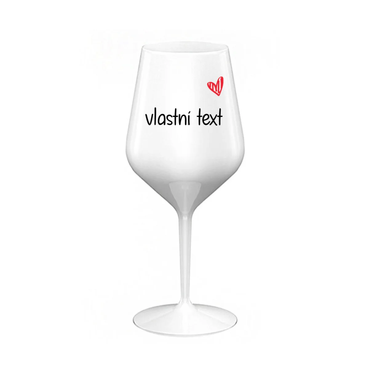 Vlastní text na nerozbitnou sklenici
