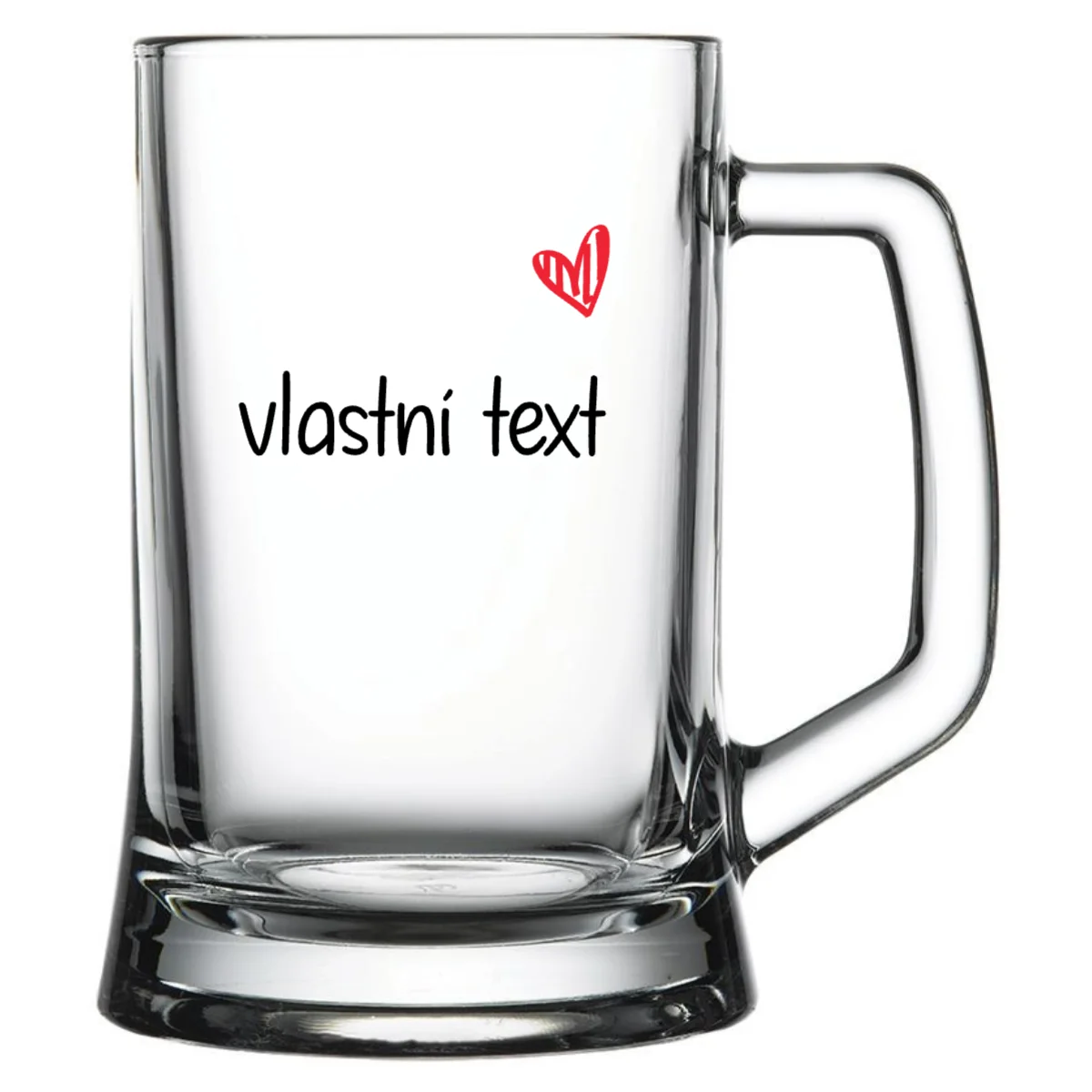 Vlastní text na pivní sklenici