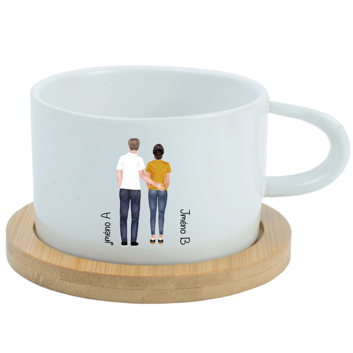 Personalizovaný keramický hrníček Makronka s párem (obrázek 3)