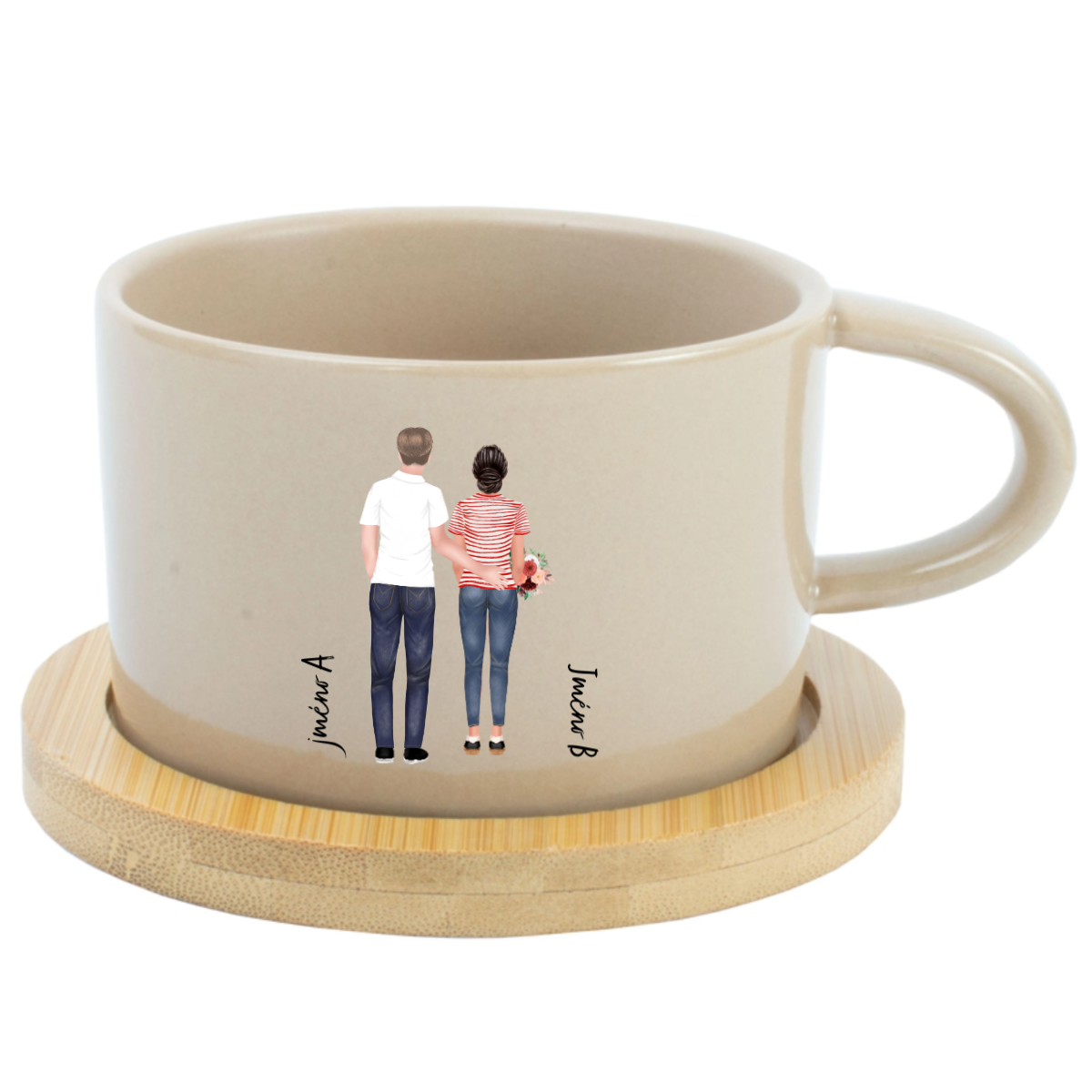 Personalizovaný keramický hrníček Makronka s párem (obrázek 5)