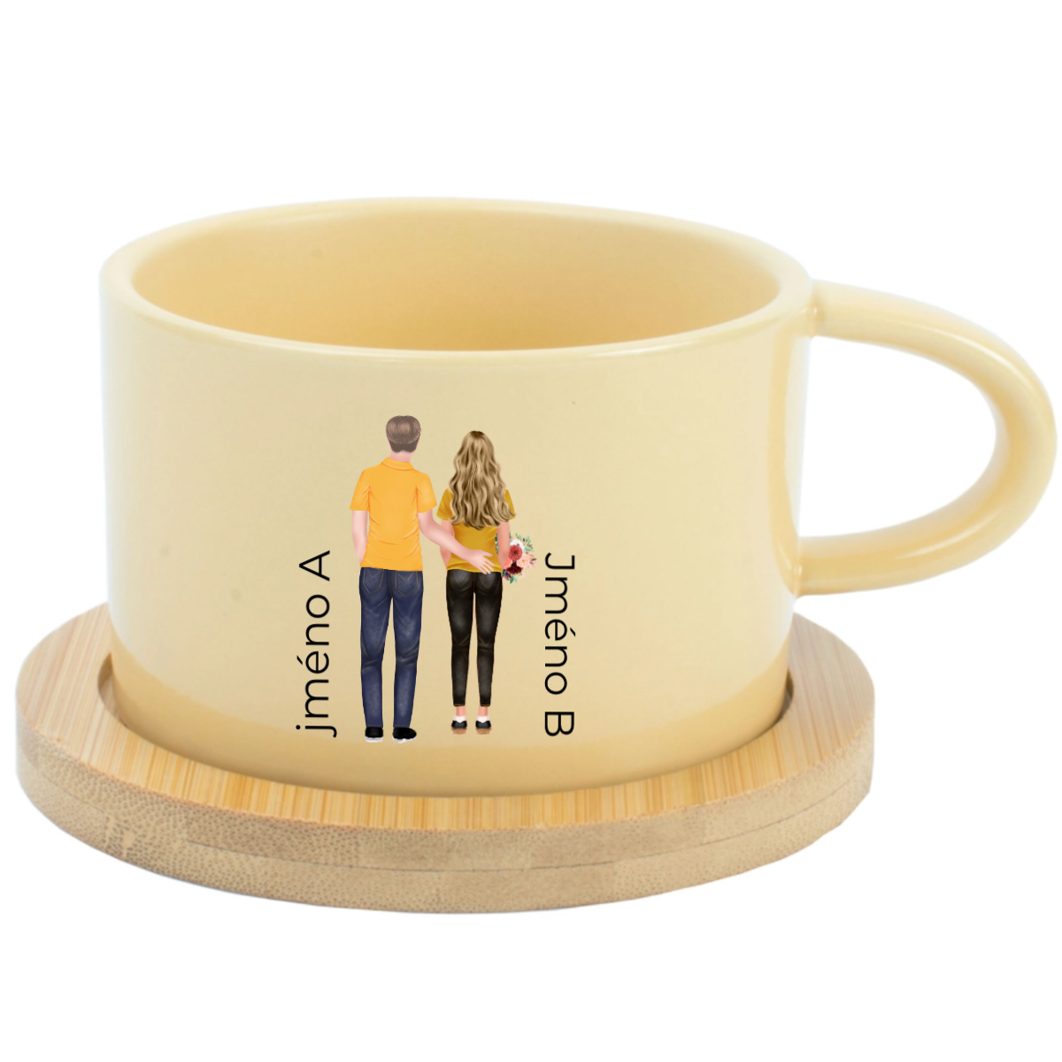 Personalizovaný keramický hrníček Makronka s párem (obrázek 4)