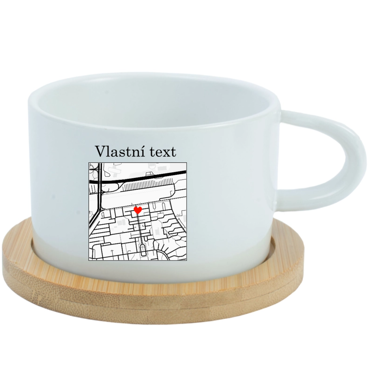 Personalizovaný hrneček Makronka s mapou