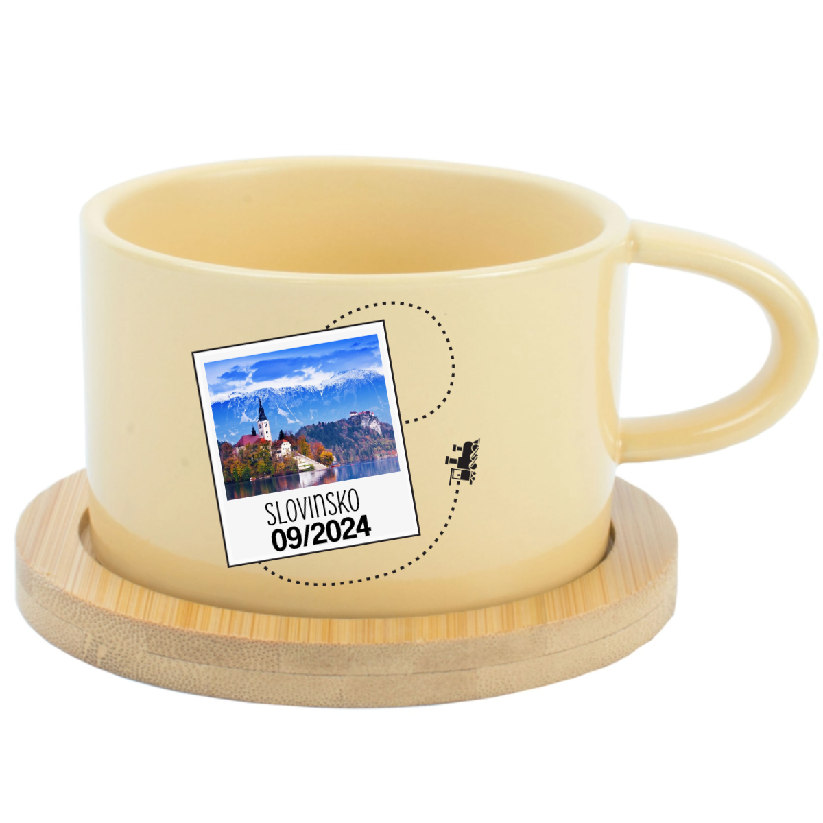 Vlastní text na cestovatelský keramický hrníček Makronka (obrázek 7)
