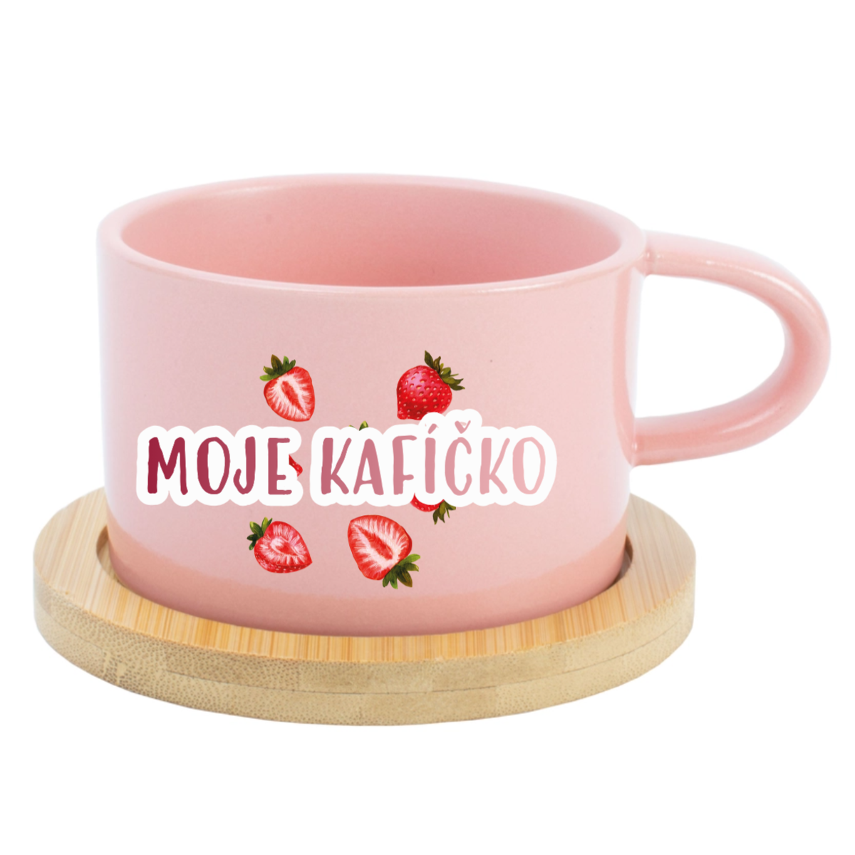 Personalizovaný keramický hrníček Makronka s ovocem a textem (obrázek 6)