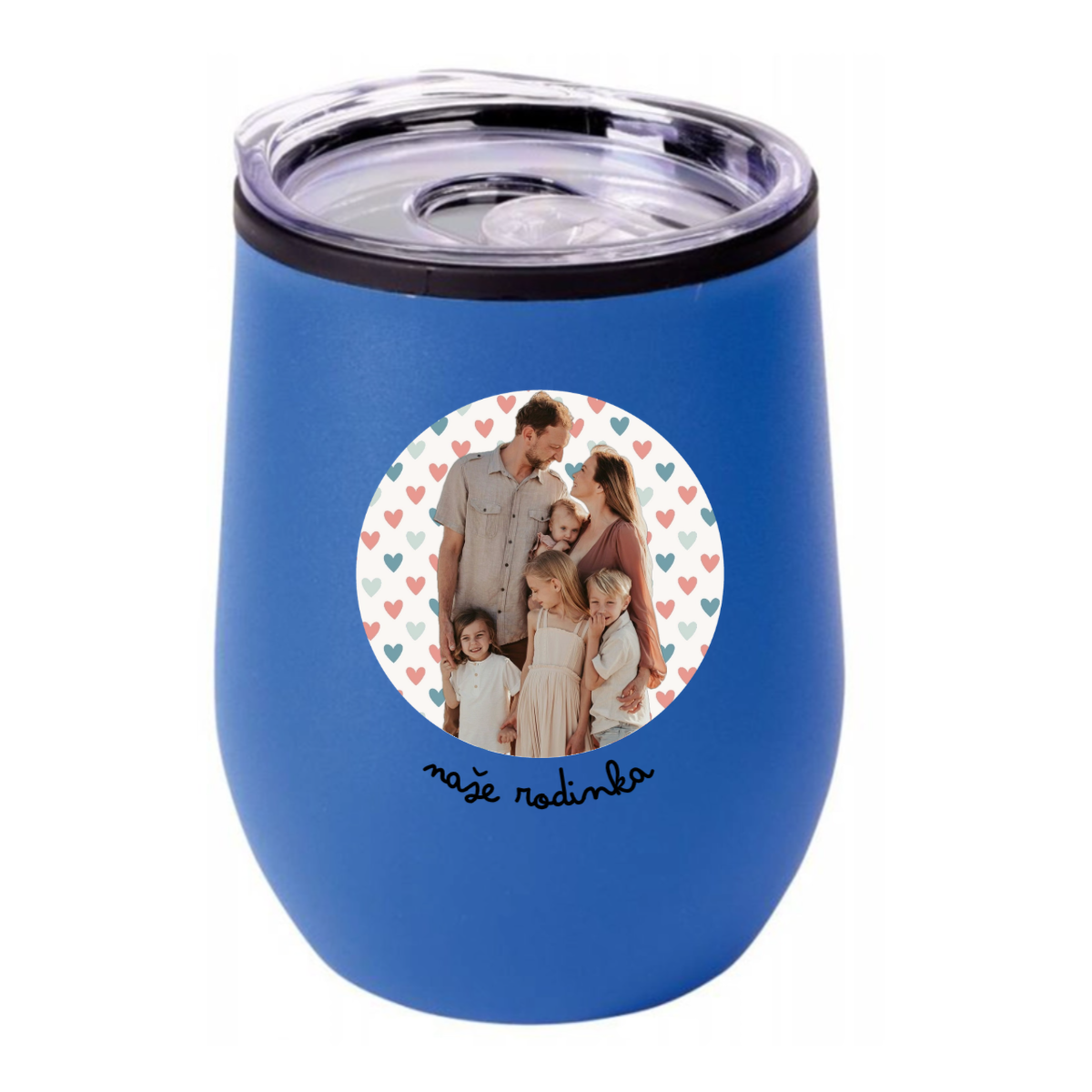 Personalizovaný termohrnek "bowl" s výřezem fotky na podkladu