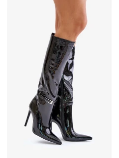 Dámské kozačky na vysokém podpatku model Černá  Paris model 20739874 - Inello