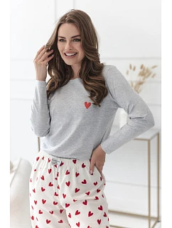 model 22322079 DÁMSKÉ DLOUHÉ PYŽAMO CORIN S–XL - Taro