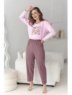 3632 DÁMSKÉ DLOUHÉ PYŽAMO SOLENE M–XL