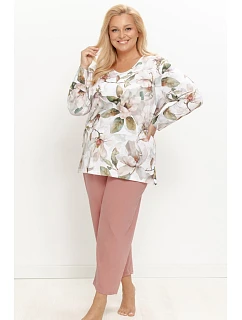 3652 DÁMSKÉ DLOUHÉ PYŽAMO DENISA 2XL–4XL