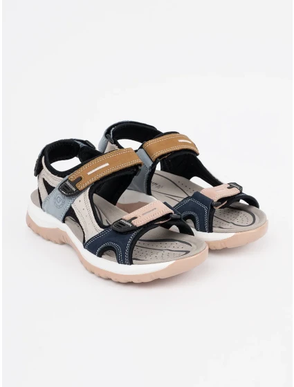 Stylové  sandály vícebarevné dámské bez podpatku