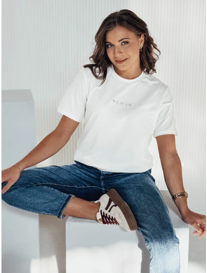 Dámské tričko ecru model 21976414 - Dstreet