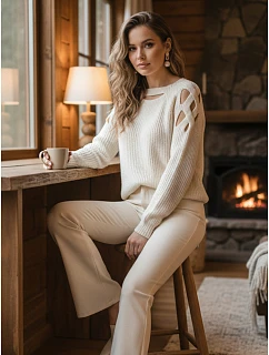Sweter damski ecru model 22180492 - FashionStreet