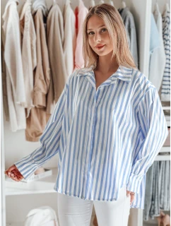 Dámské tričko oversize s prodlouženým zadním dílem v pruzích Dstreet model 22321082 - FashionStreet