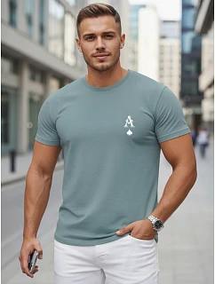 Tshirt męski bawełniany z nadrukiem AS petrol model 22305557 - FashionStreet