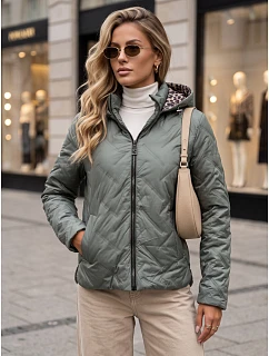 Kurtka damska przejściowa z kapturem zielona model 22350592 - FashionStreet