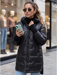 kurtka damska przejściowa z kapturem czarna model 22352948 - FashionStreet
