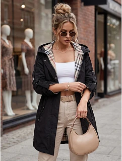 Kurtka damska przejściowa parka z kapturem czarna model 22347514 - FashionStreet