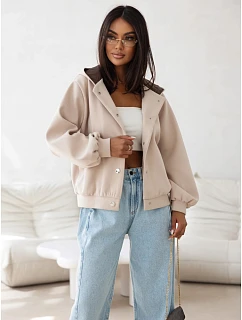 Kurtka damska z kapturem beżowa model 22350677 - FashionStreet