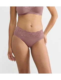 Dámské kalhotky Romance Midi - BROWN - hnědé 1141 - SLOGGI