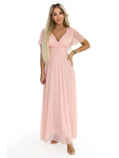 długa  z dekoltem i krótkim  model 22036870 - numoco basic