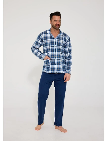 pyžamo model 22045469 dlouhé/r S2XL pánské s otevřenou přední částí - Cornette