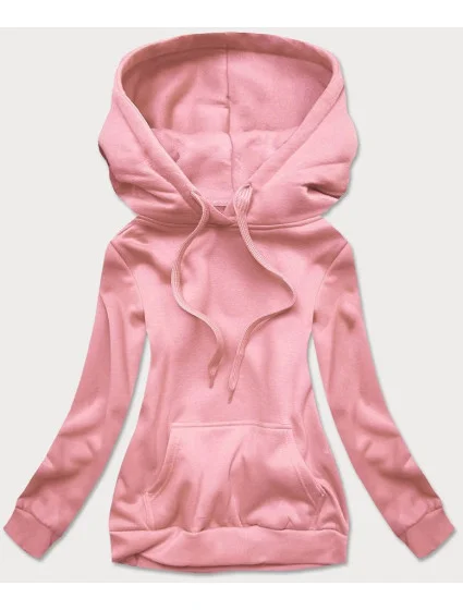 Dámská tepláková mikina v pudrově růžové barvě model 20612945 - J.STYLE