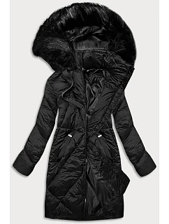 DŁUGA KURTKA ZIMOWA DAMSKA CZARNA model 21243491 - J.STYLE