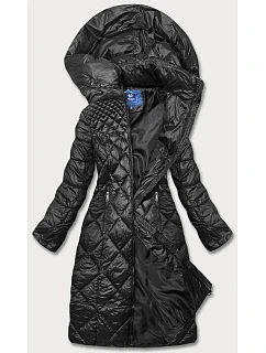 DŁUGA KURTKA PIKOWANA DAMSKA CZARNA model 21244200 - Ann Gissy
