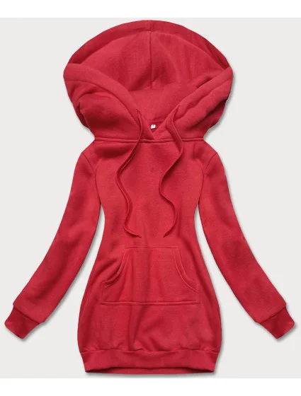 Tmavě červená dámská klokaní mikina model 17789374 - J.STYLE