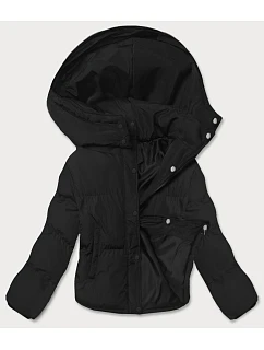 PRZEJŚCIOWA KRÓTKA KURTKA Z KAPTUREM CZARNA model 21245752 - J.STYLE